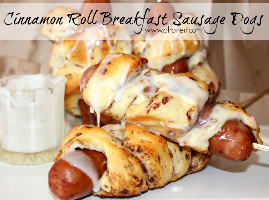Cinnamon Roll Breakfast Sausage Dogs! Oh Bite It