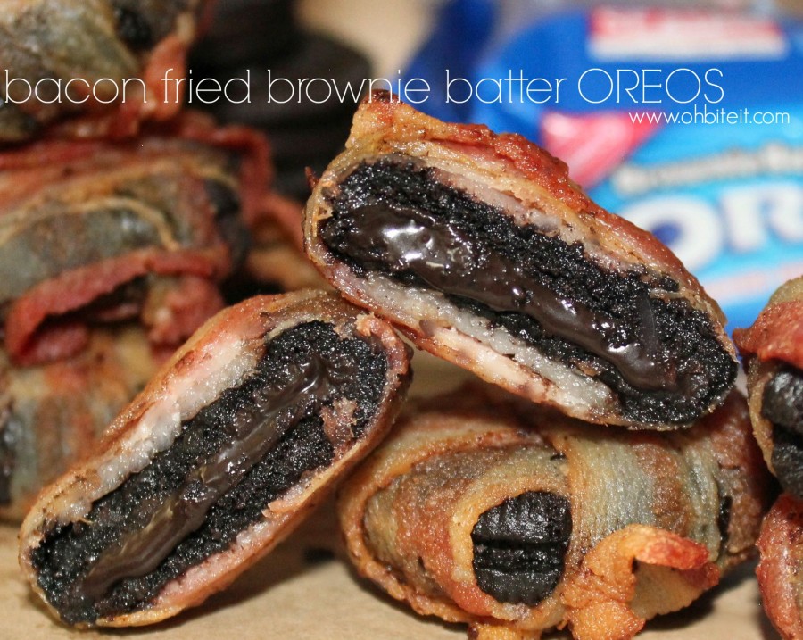 Bacon Fried Brownie Batter OREOS! Oh Bite It