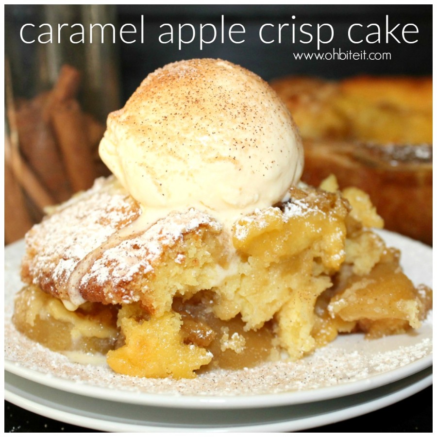 Caramel Apple Crisp Cake! Oh Bite It