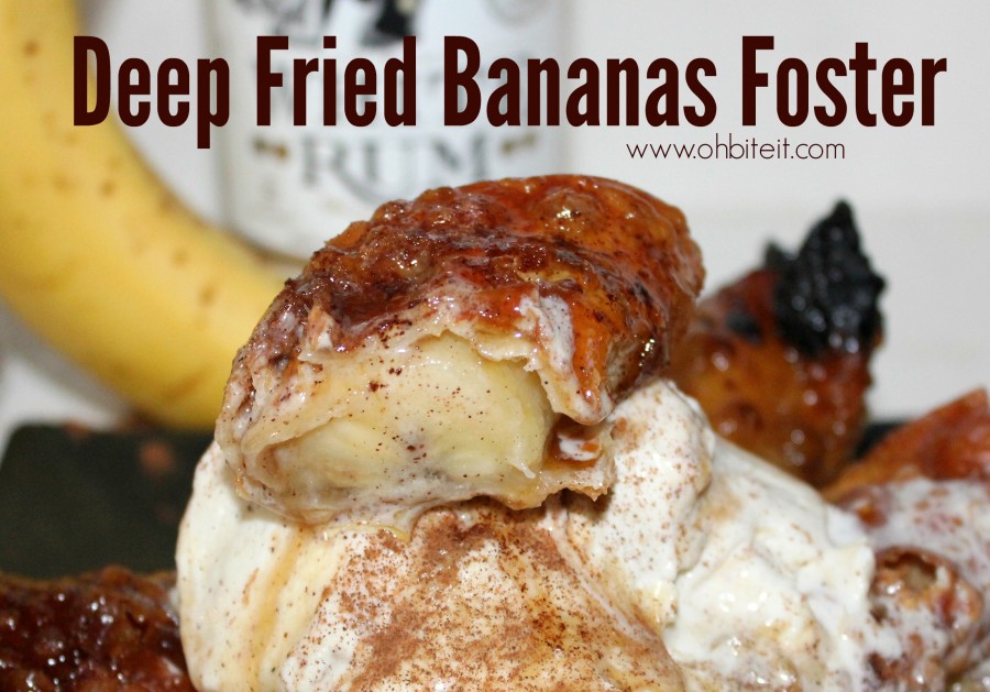 Deep Fried Bananas Foster! Oh Bite It
