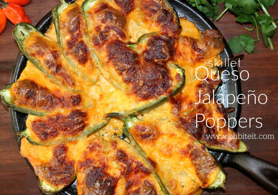 Skillet Queso Jalapeno Poppers! Oh Bite It