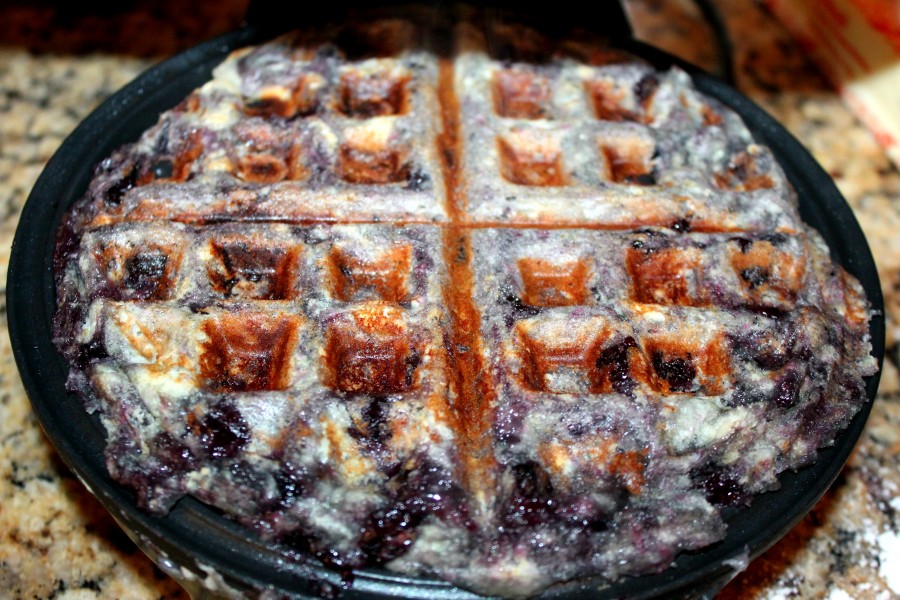 Blueberry Muffin Waffles! Oh Bite It