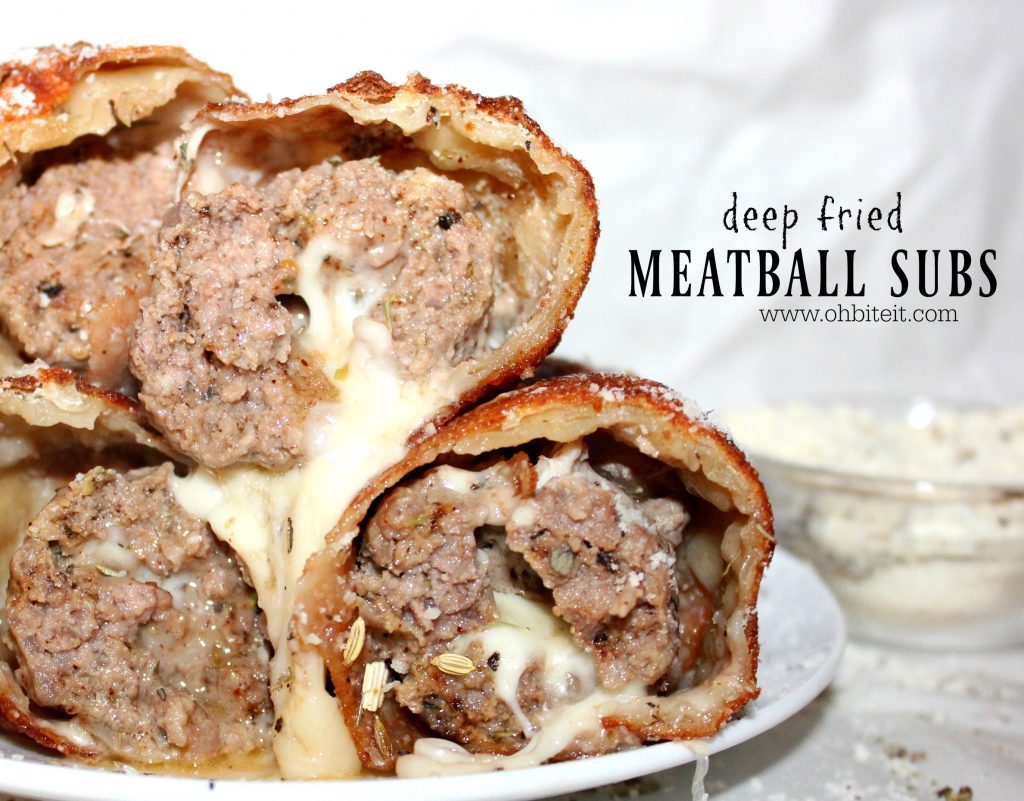 Deep Fried Meatball Subs! Oh Bite It