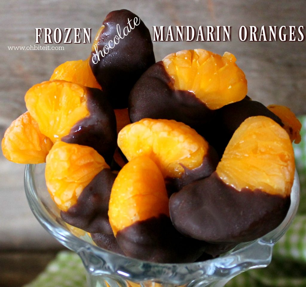 Frozen Chocolate Mandarin Oranges! Oh Bite It