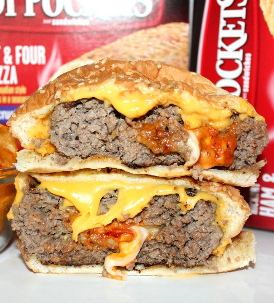 Hot Pockets Stuffed Burgers! Oh Bite It