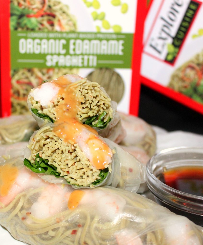 Edamame Spaghetti Spring Rolls.. by Explore Cuisine! Oh Bite It