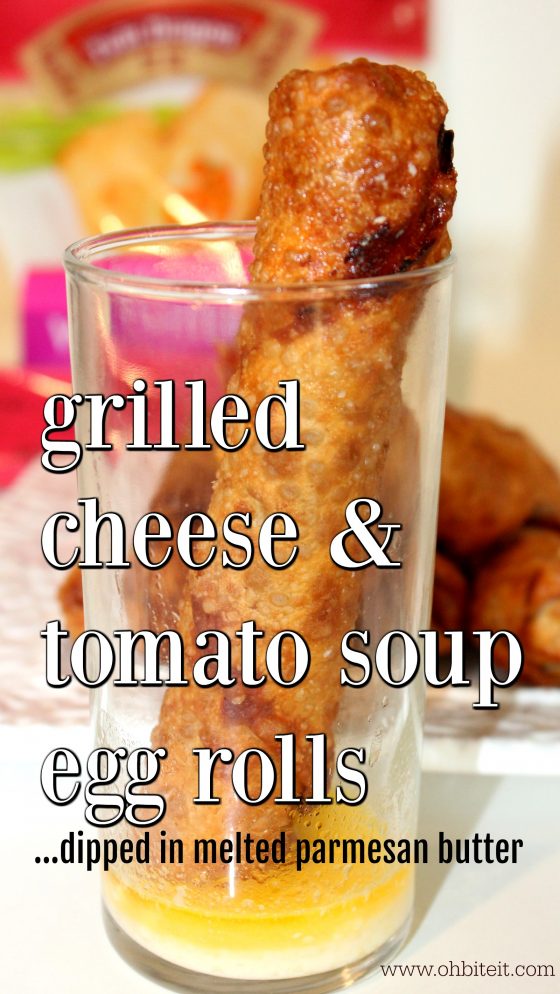 Grilled Cheese & Tomato Soup Egg Rolls featuring Twin Dragon Egg