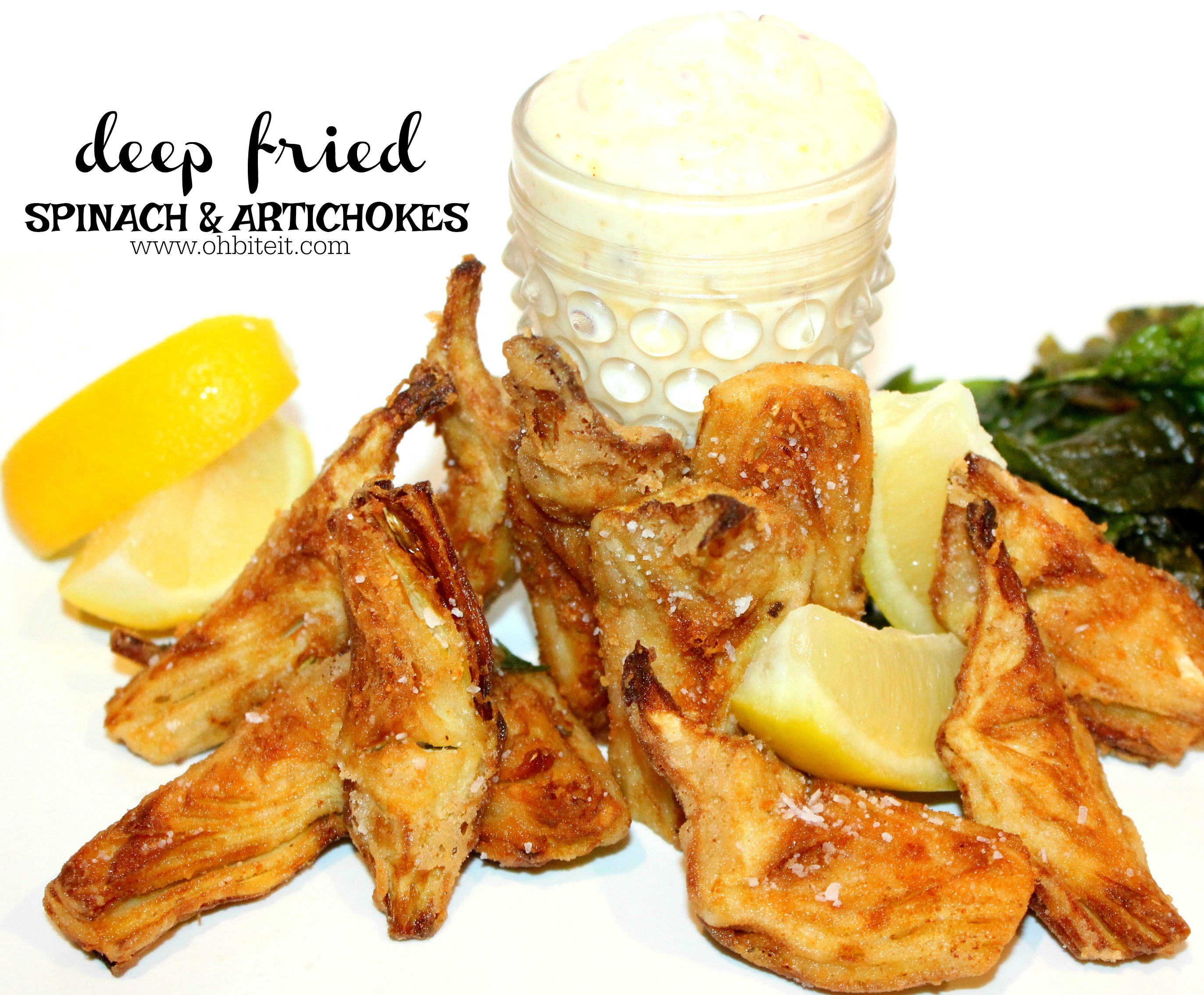 Deep Fried Spinach & Artichokes! Oh Bite It