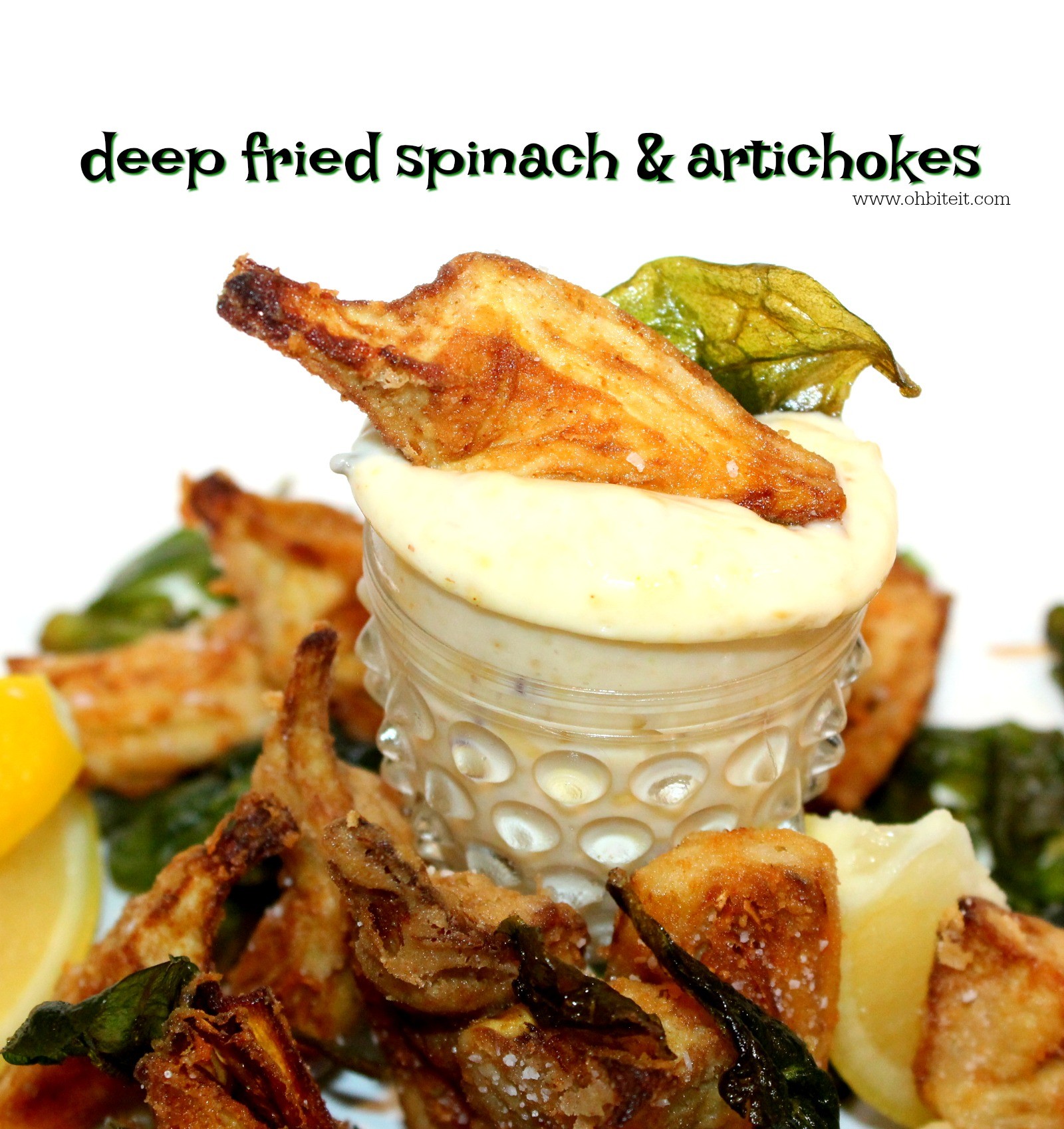Deep Fried Spinach & Artichokes! Oh Bite It