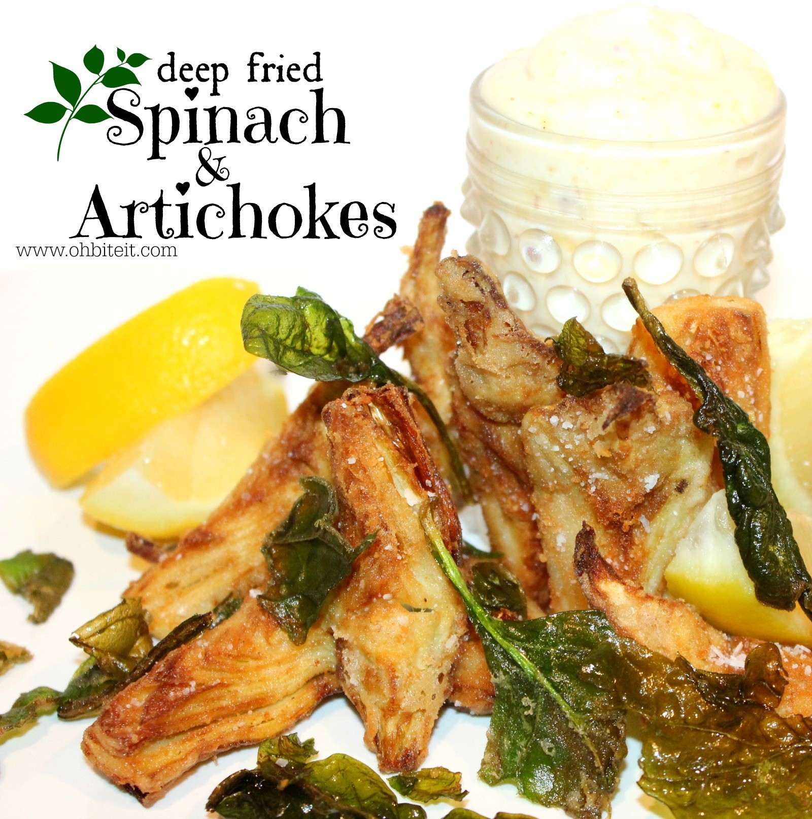 Deep Fried Spinach & Artichokes! Oh Bite It