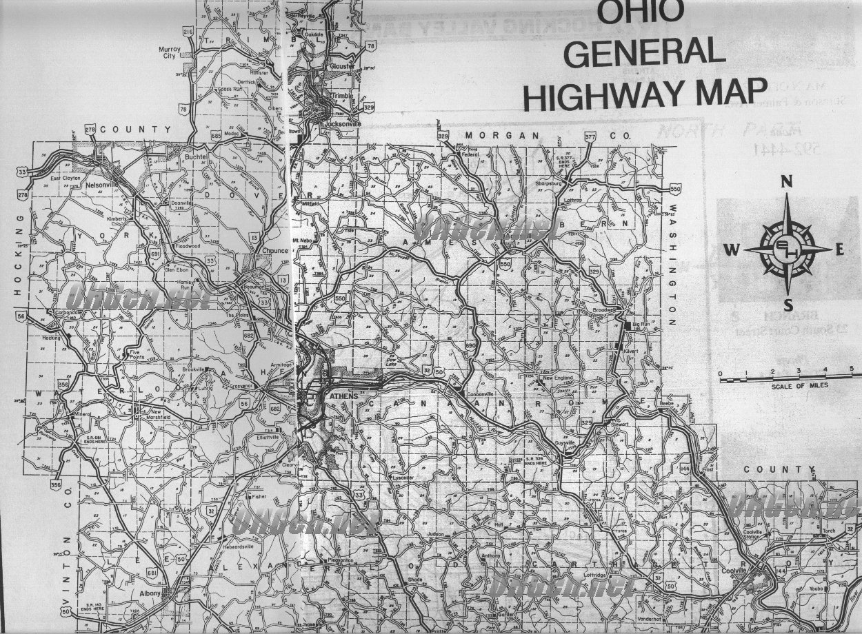 Athens county map 2000