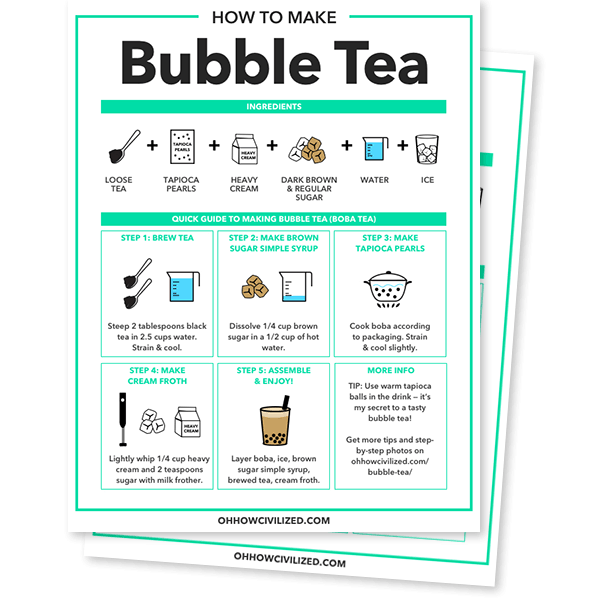 How to Make the Best Bubble Tea (Boba Tea) Oh, How Civilized