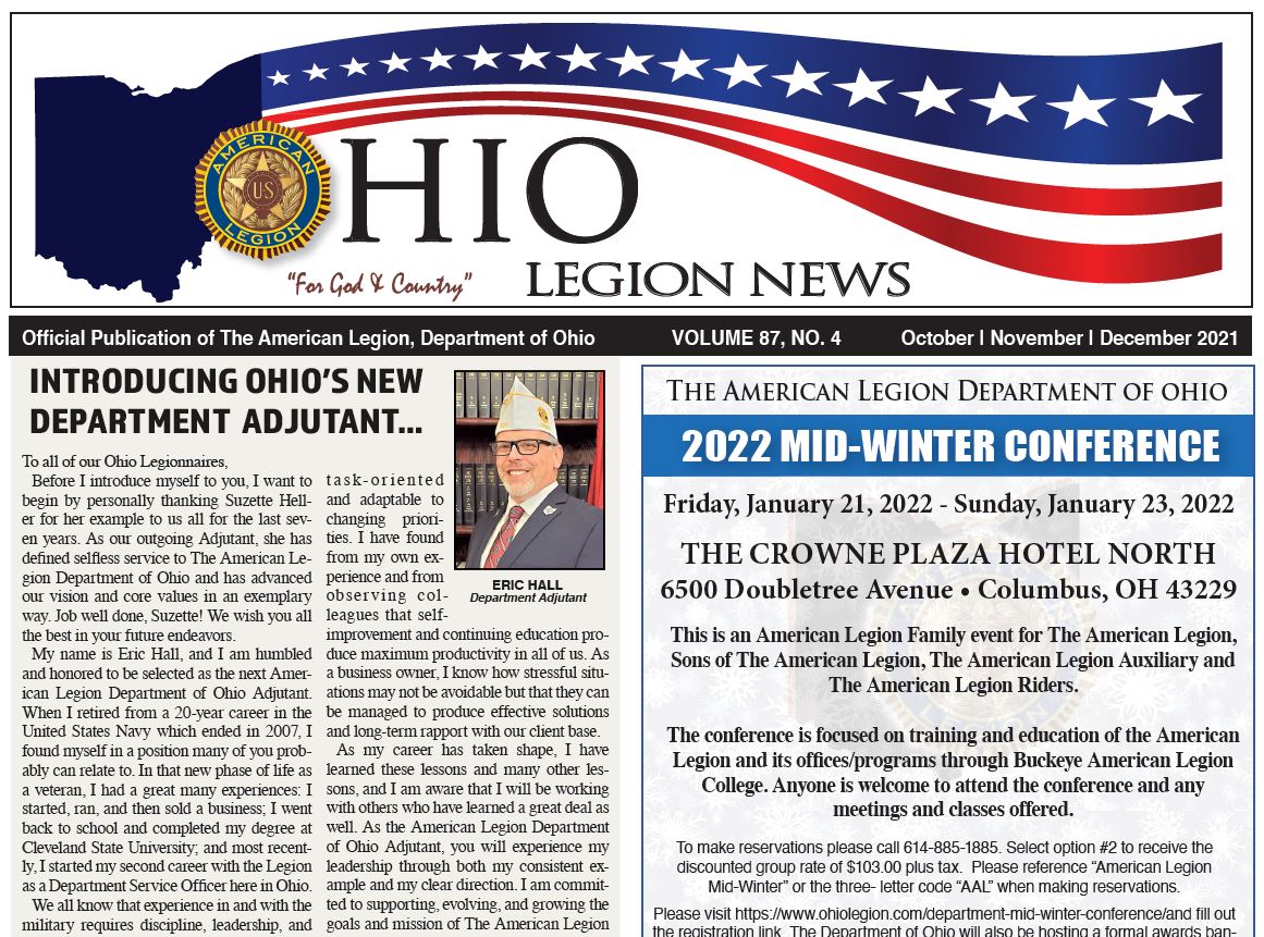 Ohio Legion News Fall 2021 The American Legion Department of Ohio
