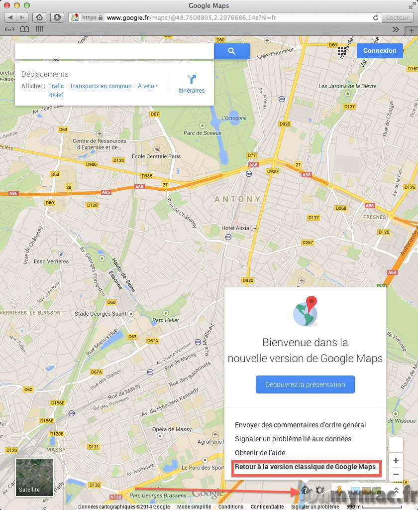 Ancienne Carte Google Map Google Maps retourner à l'ancienne version classique sur votre Mac ou
