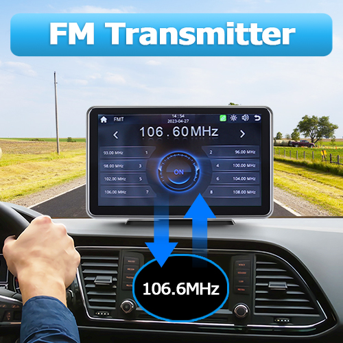 OHREX Carplay Android Auto Wireless Portable Car Stereo 7 Inch Full HD