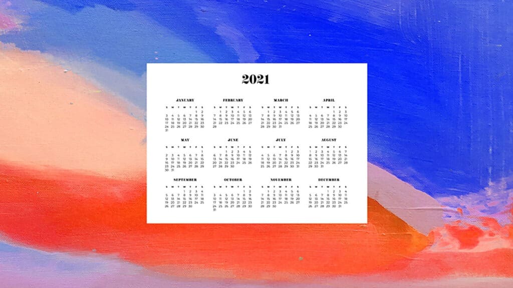 FREE 2021 wallpaper calendars 50+ cute design options to choose from!