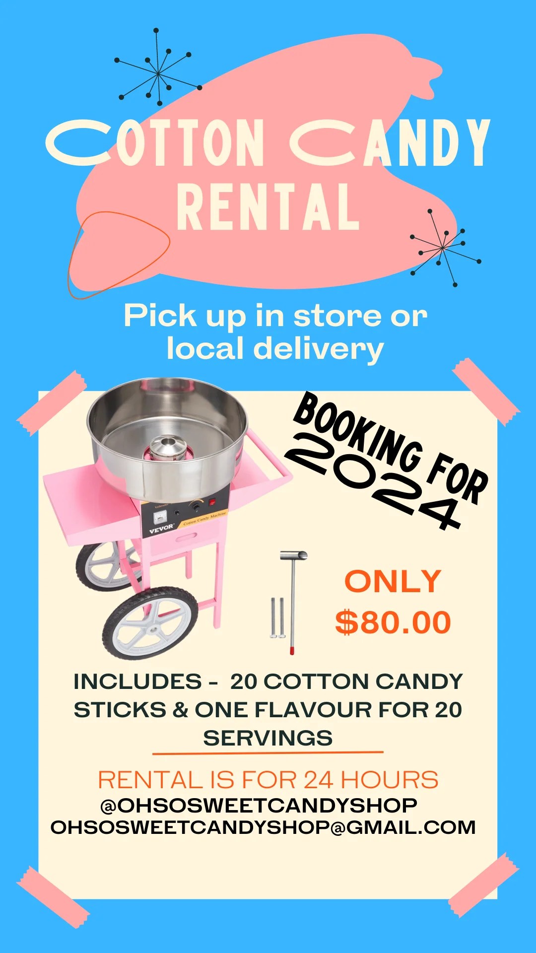 Cotton Candy Machine Rental Oh! So Sweet Candy