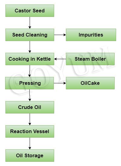 Castor Oil Manufacturing Process Flowchart Oil Expeller