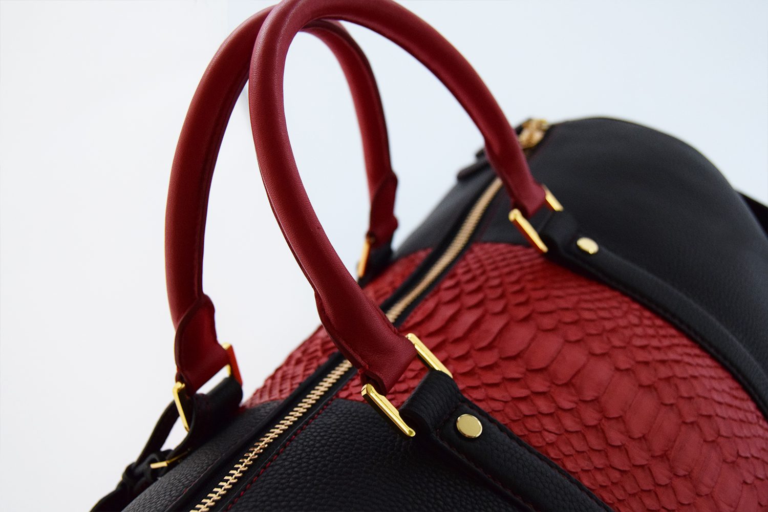 Red Leather Duffle Bag OJ Exclusive