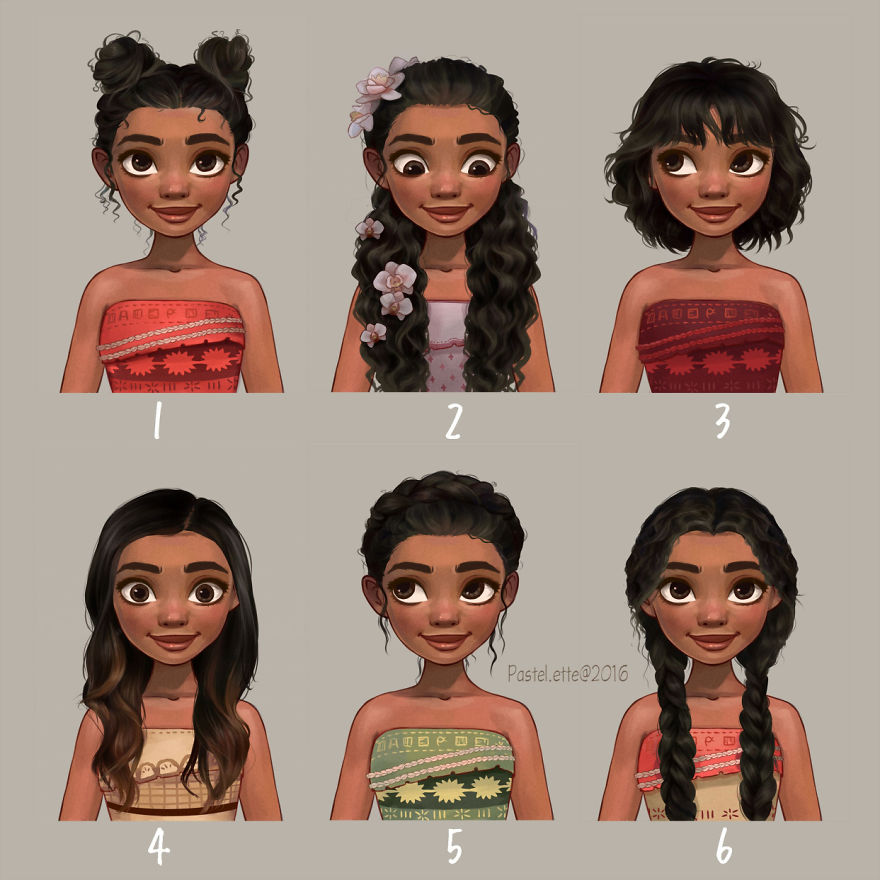 Las princesas de Disney usando modernos estilos de cabello