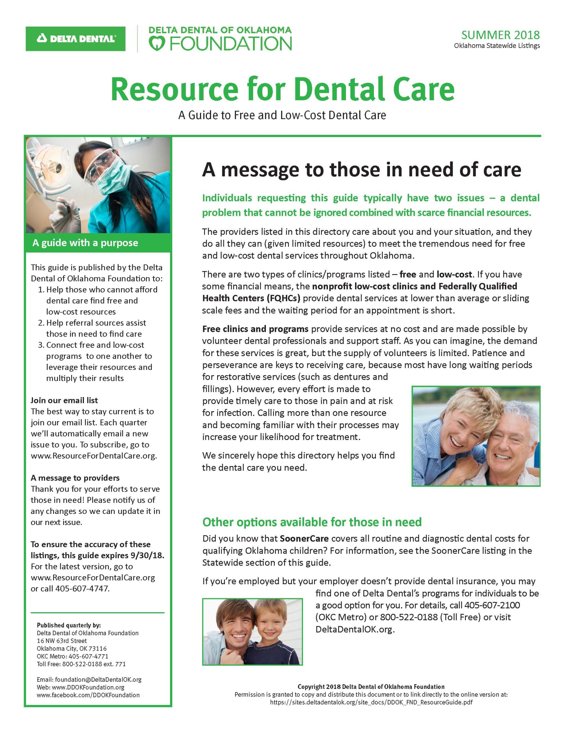 Free & LowCost Dental Clinics Oklahoma Dental Association