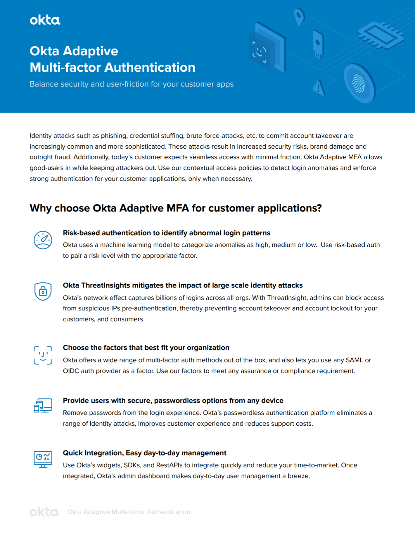 Okta Adaptive Multifactor Authentication Product Datasheet Okta
