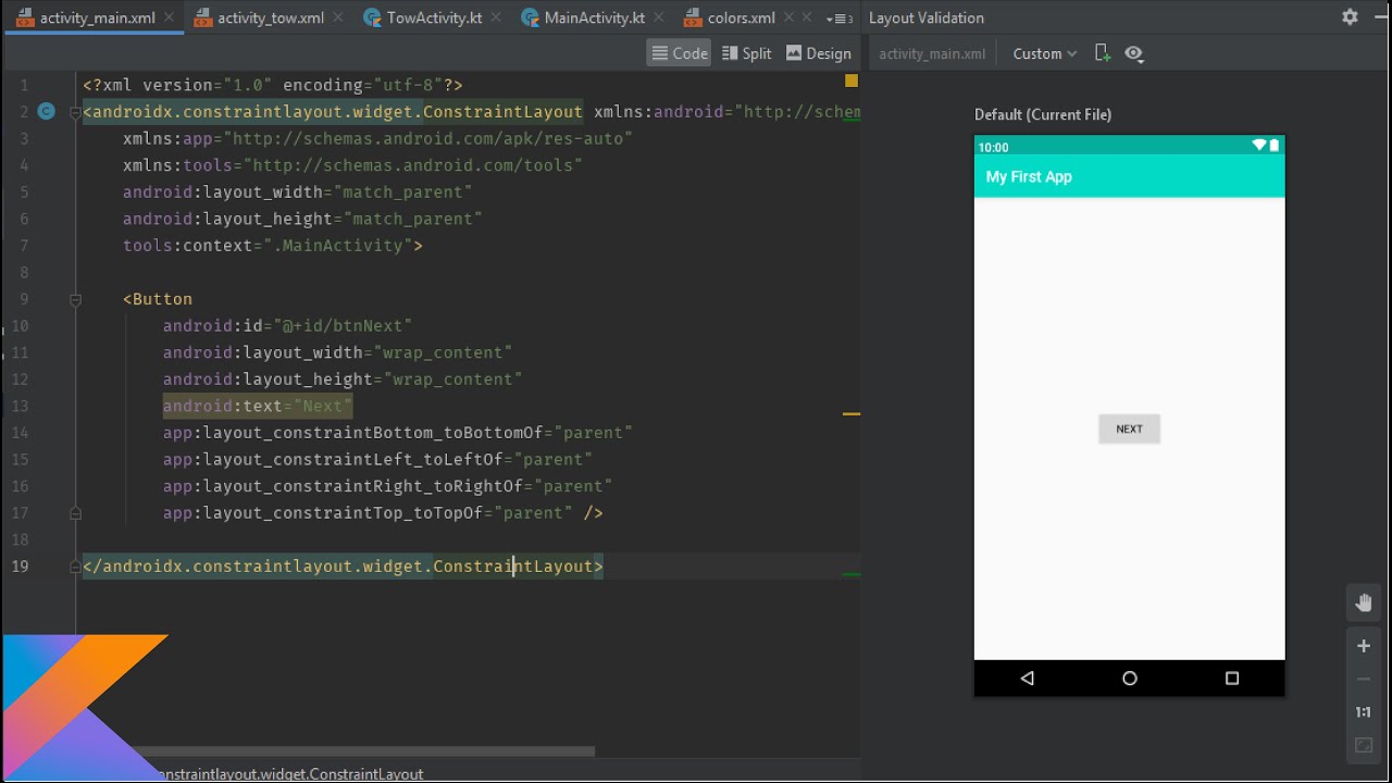 Android Studio Tutorial For Beginner Part 1 ( Kotlin )
