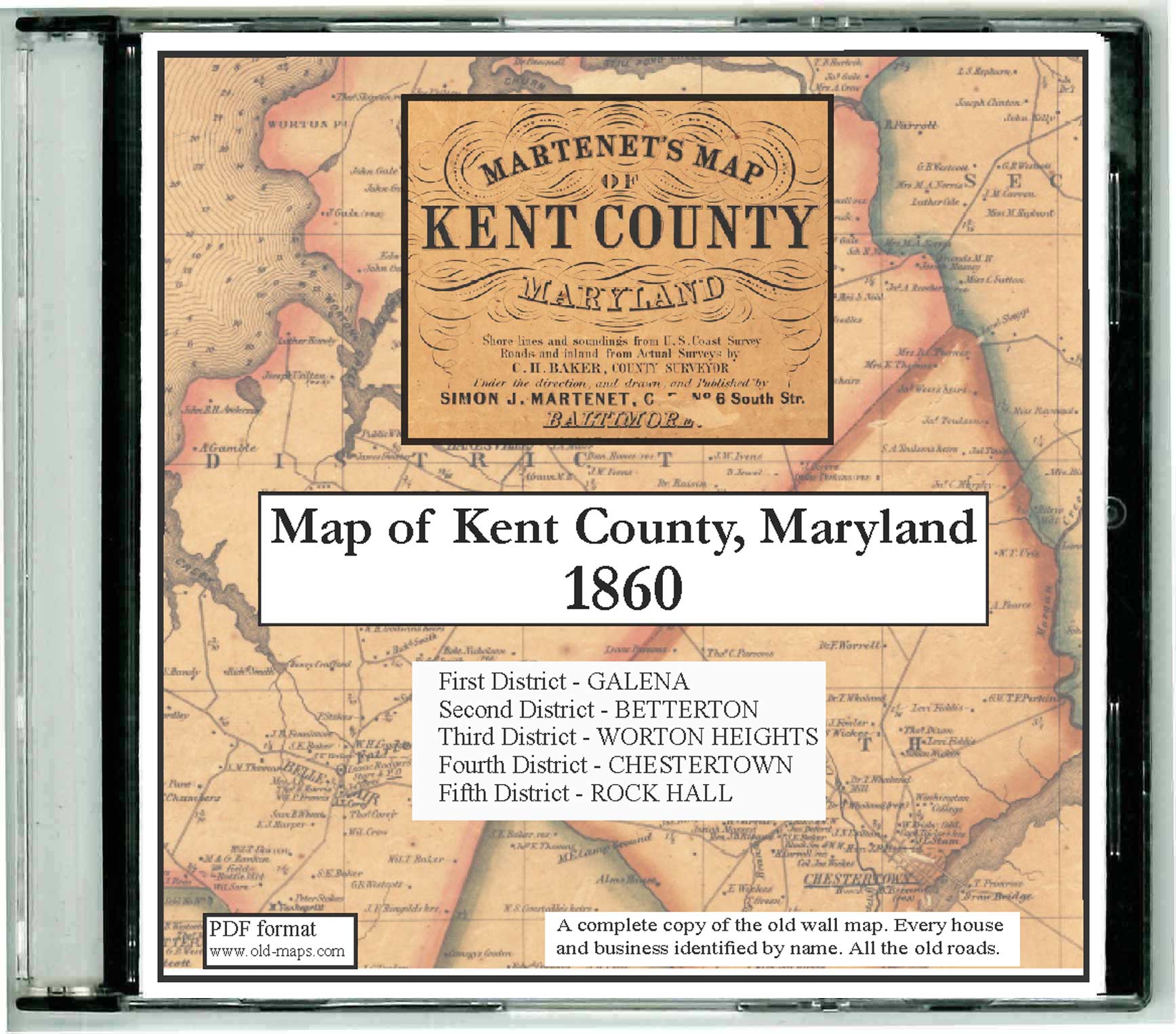 Kent County Maryland 1860 CDROM