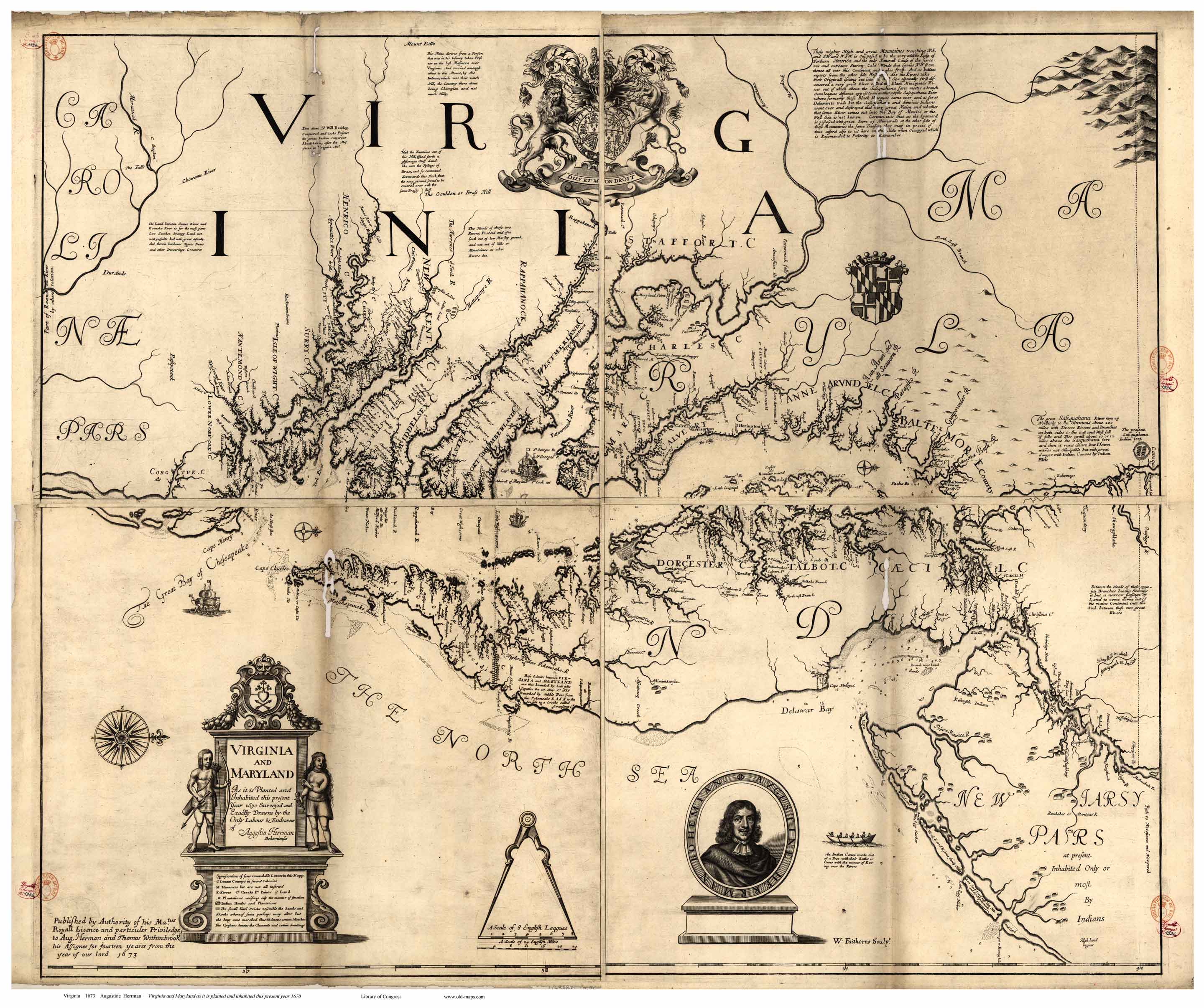 Ancient Virginia Map Background Virginia