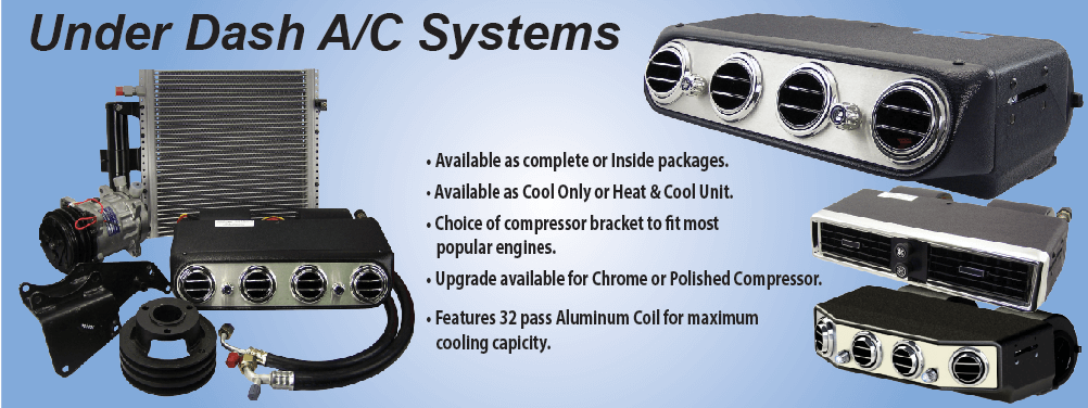 Custom Aftermarket A/C Systems & Replacement Parts for Hot Rod, Classic