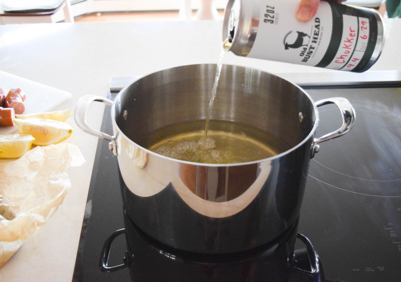 Stovetop Seafood Boil with Chukker Old Bust Head