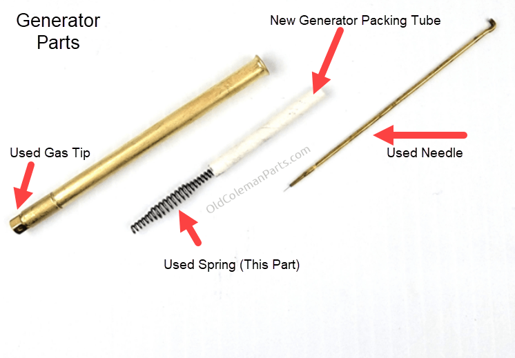 Old Coleman Parts > Generators > Generator Spring, New Style, Used S106