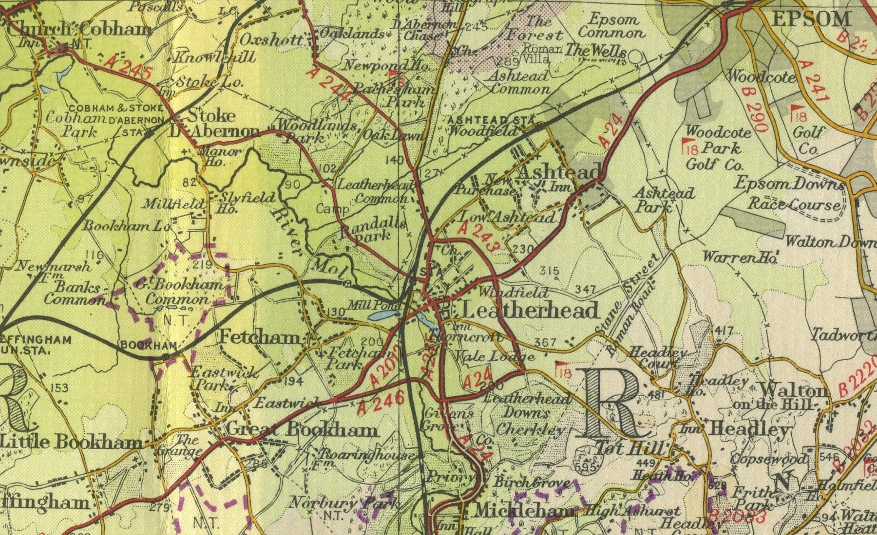 Leatherhead Map