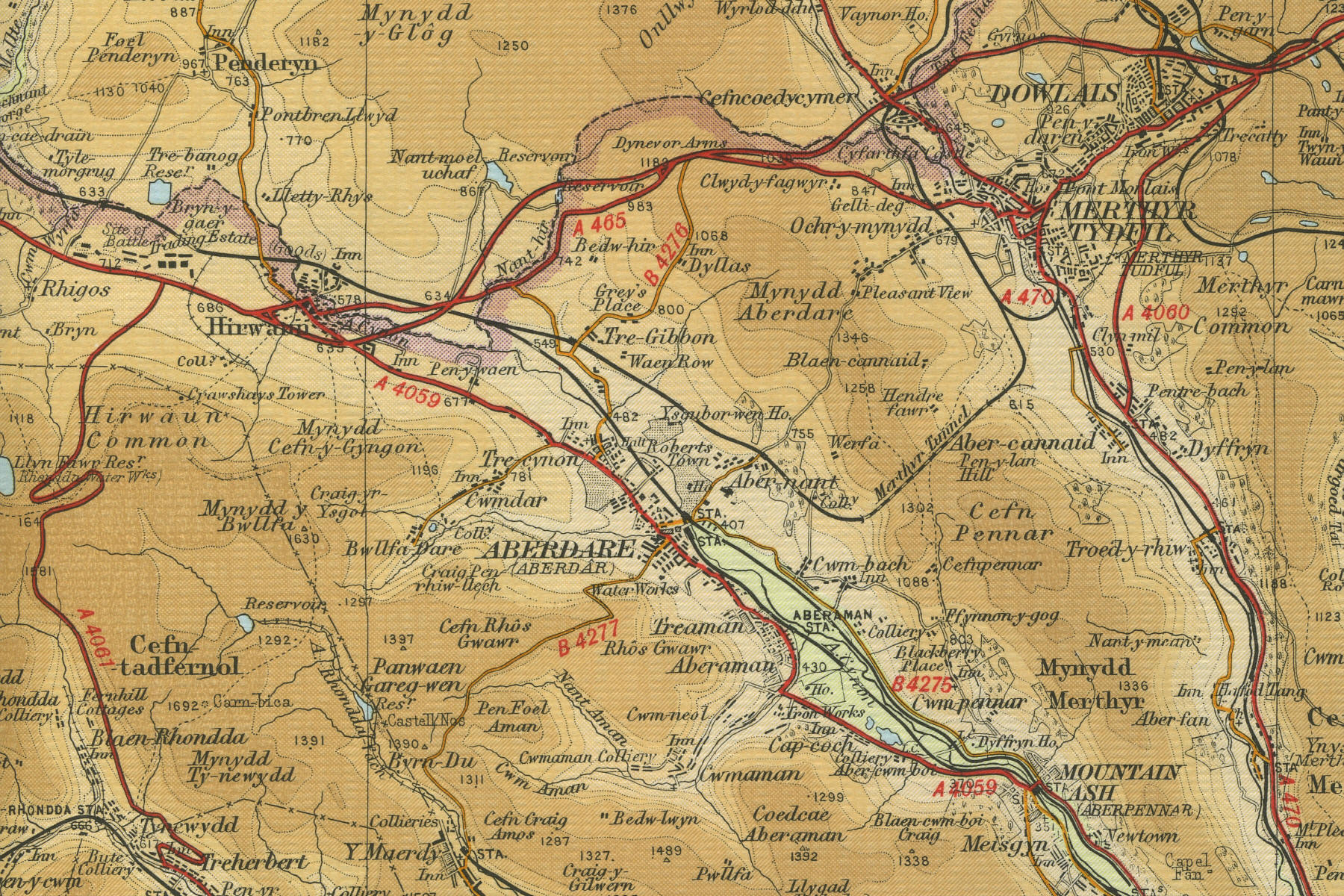 Aberdare Map