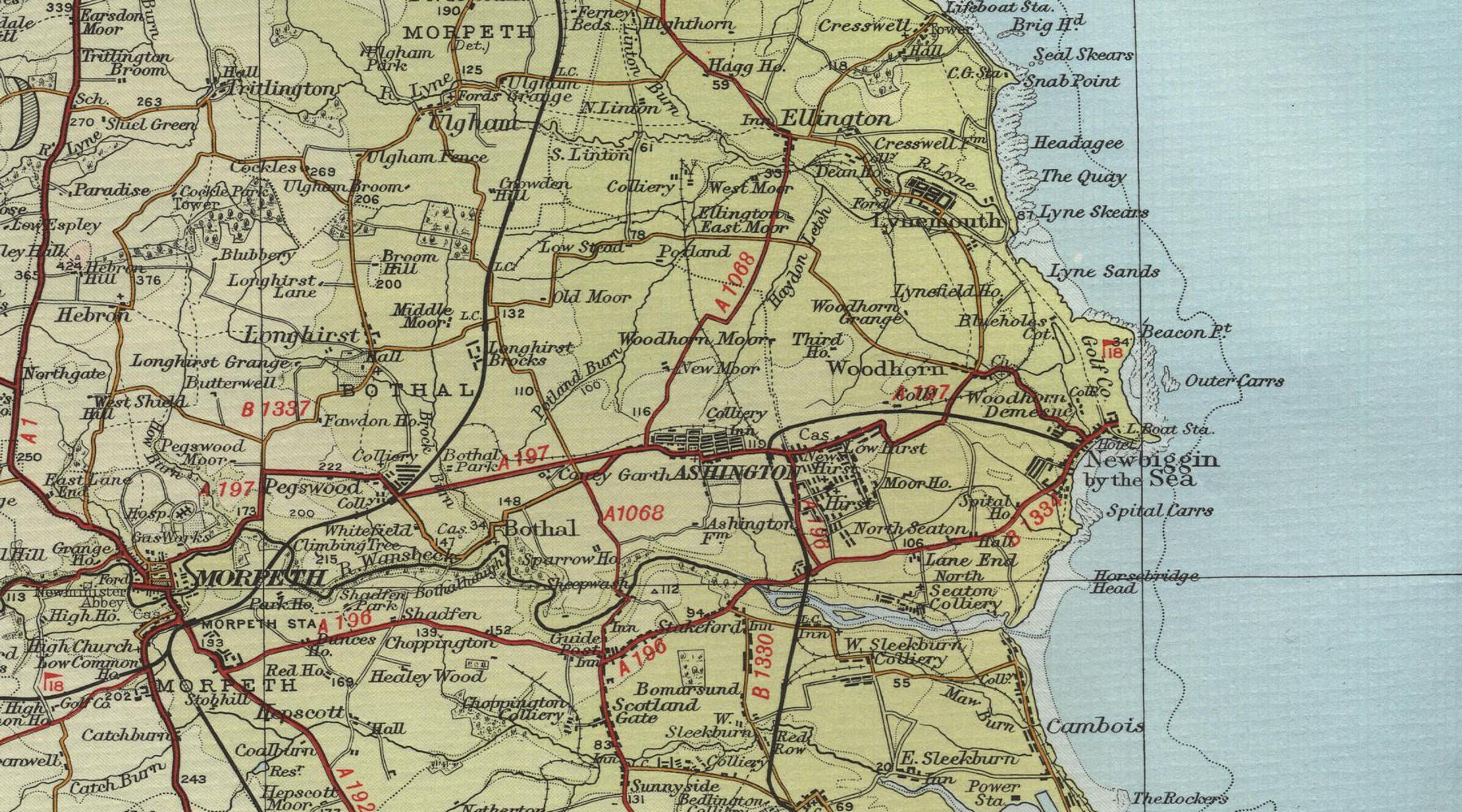 Ashington Map