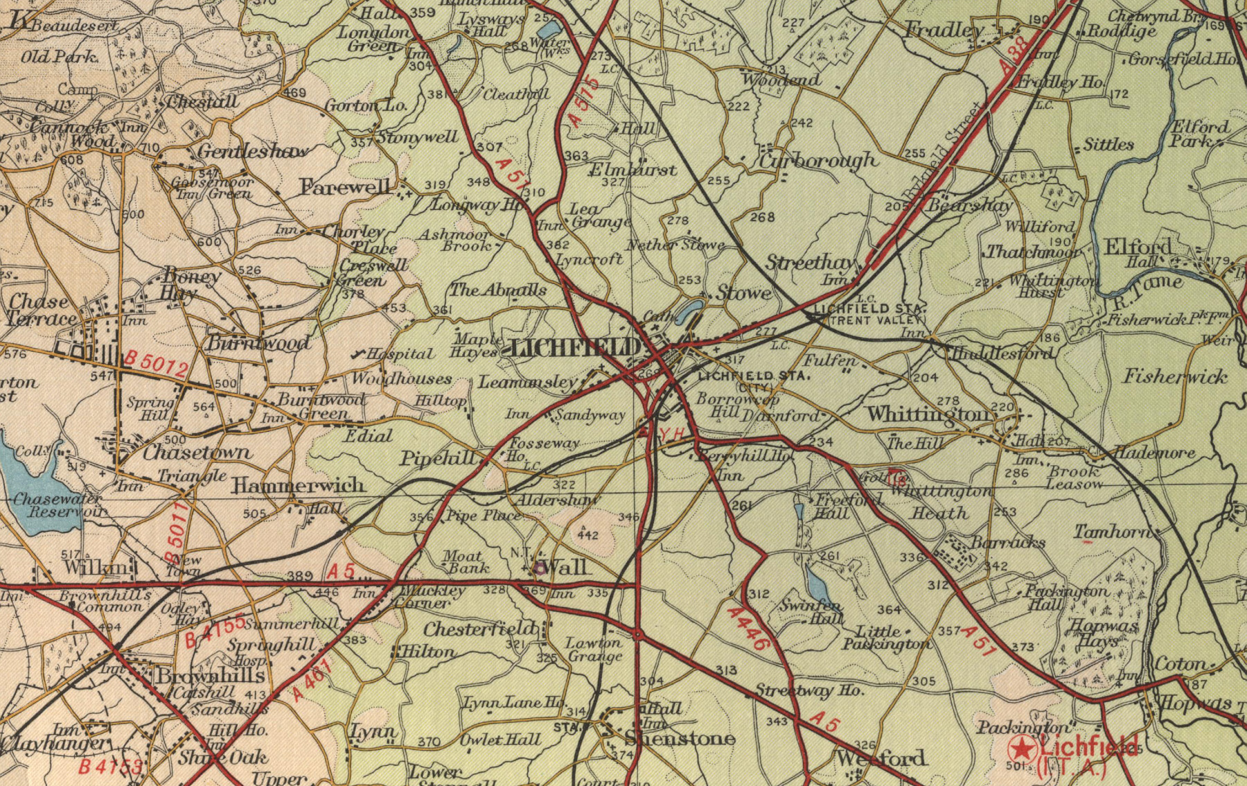 Lichfield Map