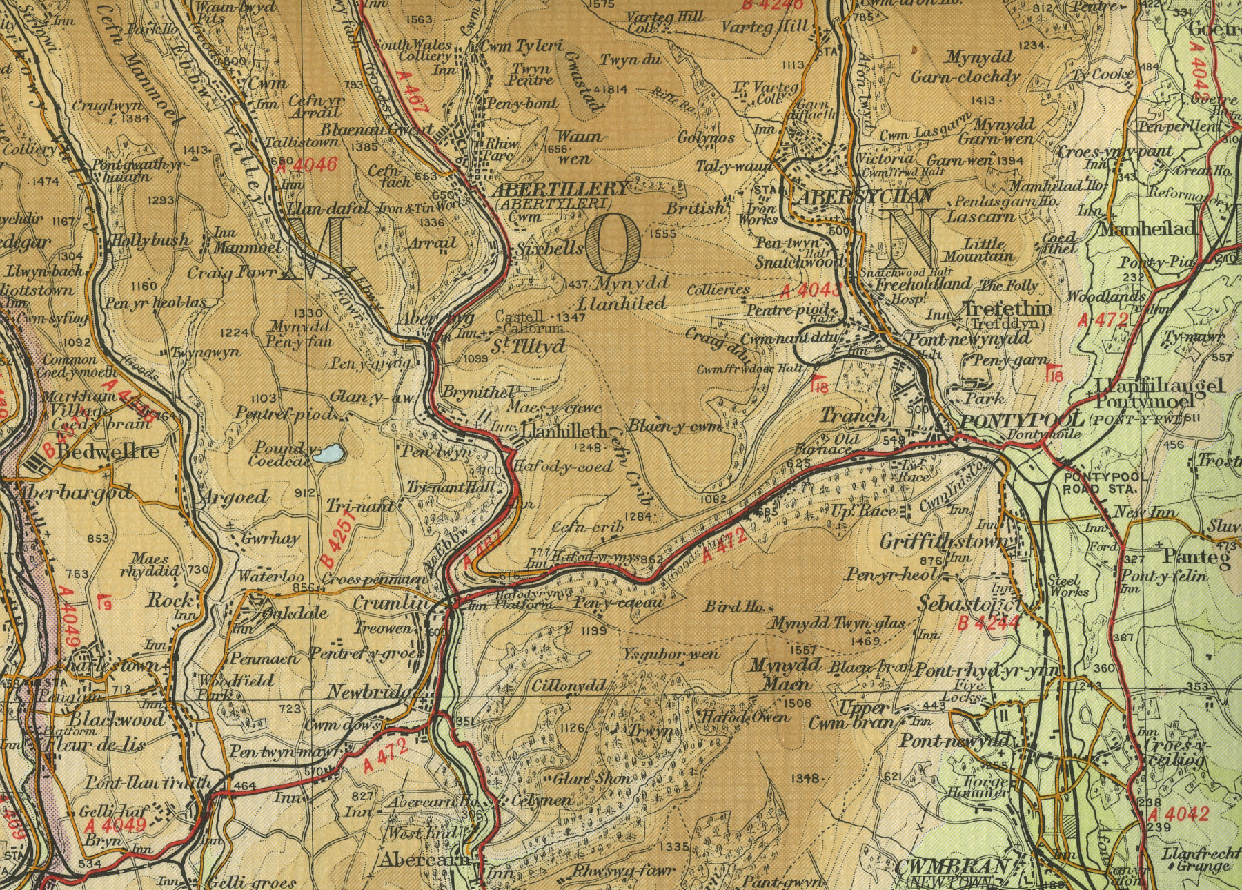 Pontypool Map