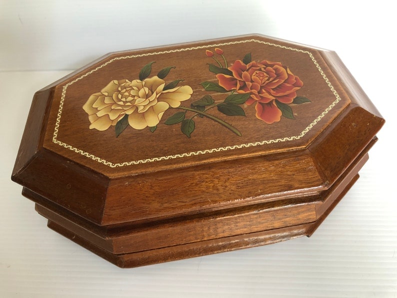 Jewelry Boxes Jewelry Storage Vintage Wooden Jewelry Box Carved Wood