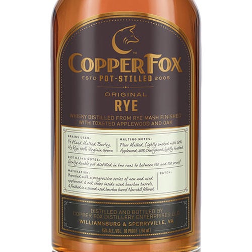 View Copper Fox Rye Whisky 750mL OldGrogram