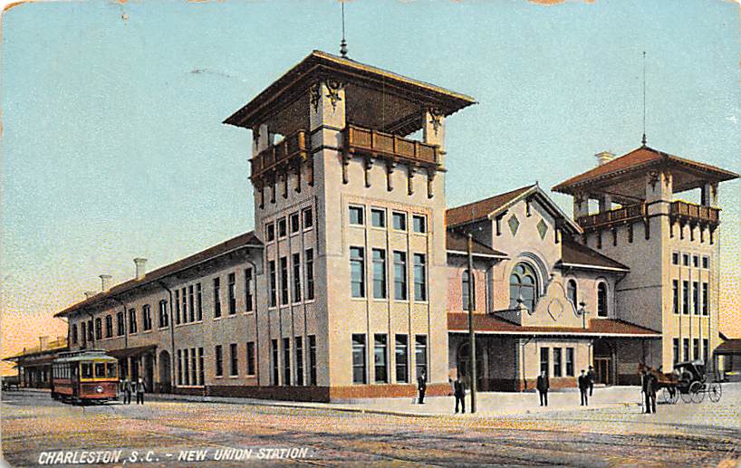 New Union Station Charleston, SC., USA South Carolina Train Postcard