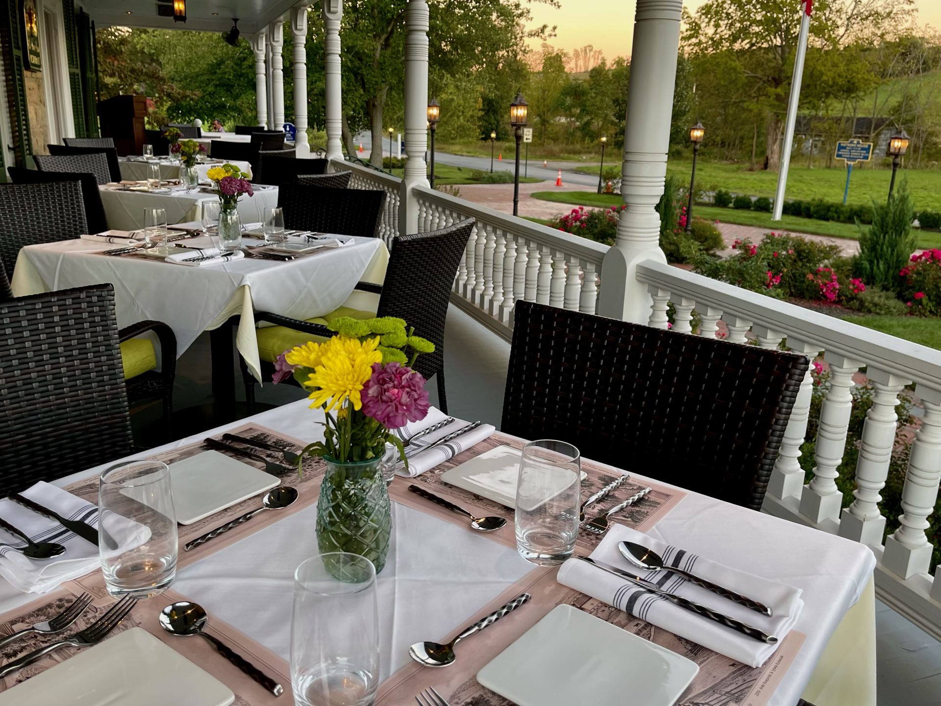 Porch Old Stone House Inn.