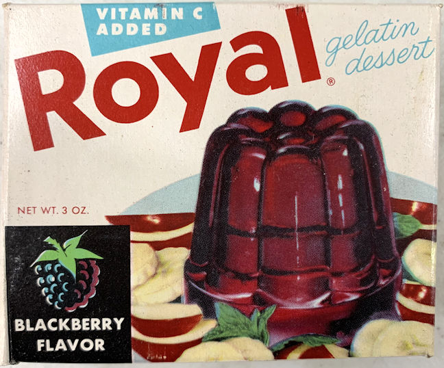 Full Unopened (still full) Box of Royal Blackberry Gelatin Dessert