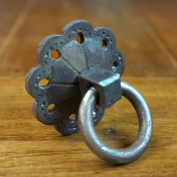 Floral Pull, Decorative Drawer Pull, Ring Pulls