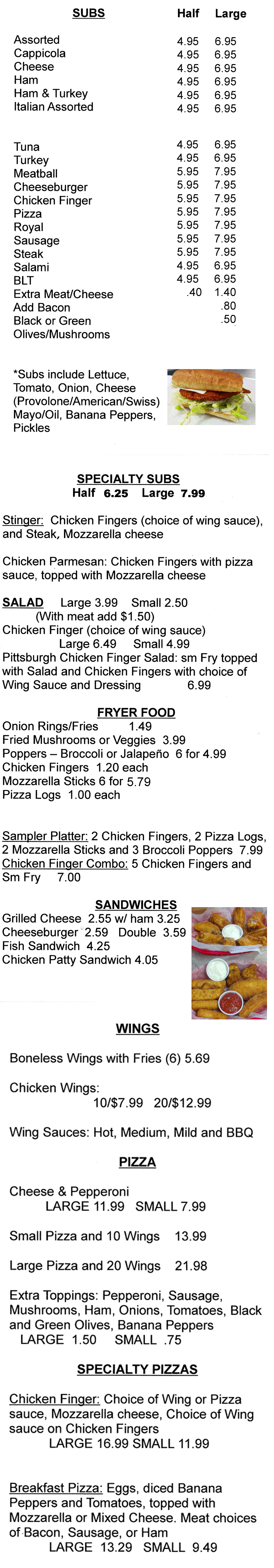 Deli Menu