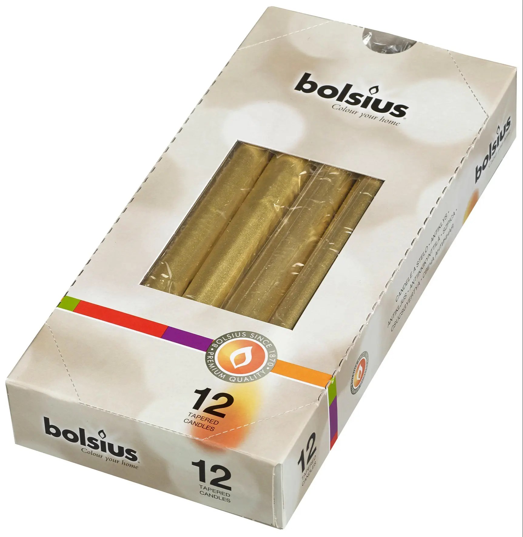 Gold Dinner Candles 10" O' Leary Candles Cork