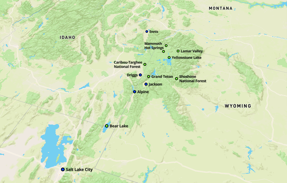 Geothermal wonders, the magnificent tetons, mount rushmore and the cowboy country of wyoming take center stage on one of our most popular journeys through the old west. Yellowstone, Grand Teton & Salt Lake City Olemiswebs