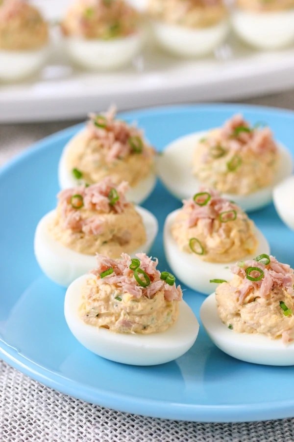 Tuna Deviled Eggs Olga's Flavor Factory