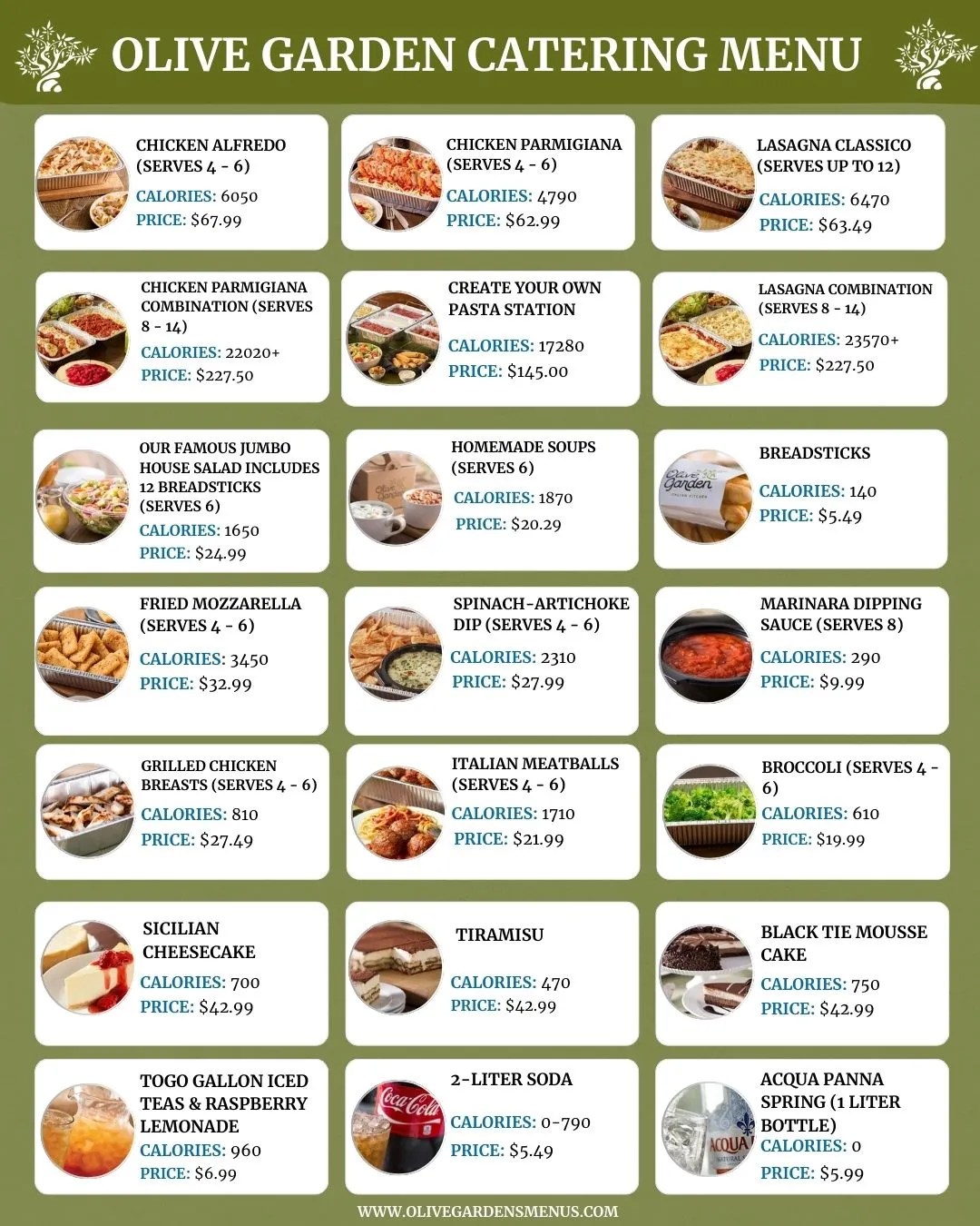 Catering Menu Olive Garden: Delicious Options for Every Occasion