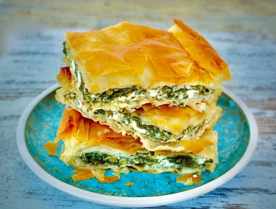 Authentic Spanakopita Recipe Greek Spinach and Feta Pie Olive Tomato