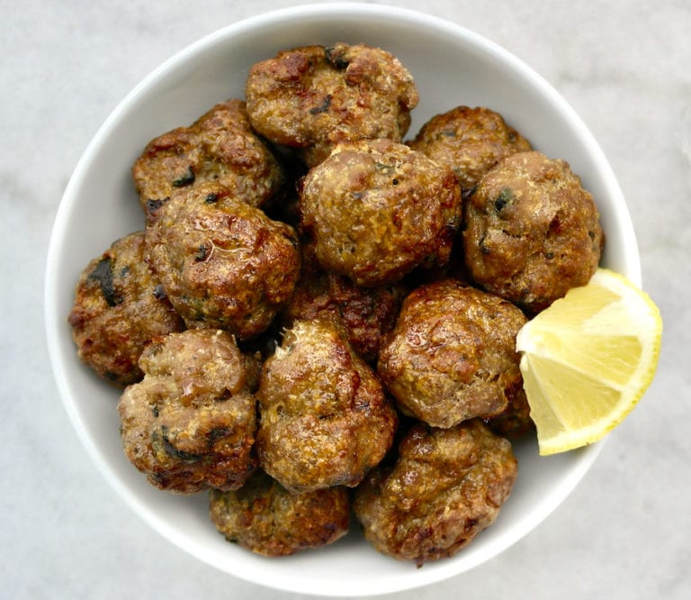 Juicy Baked Greek Meatballs Keftedakia